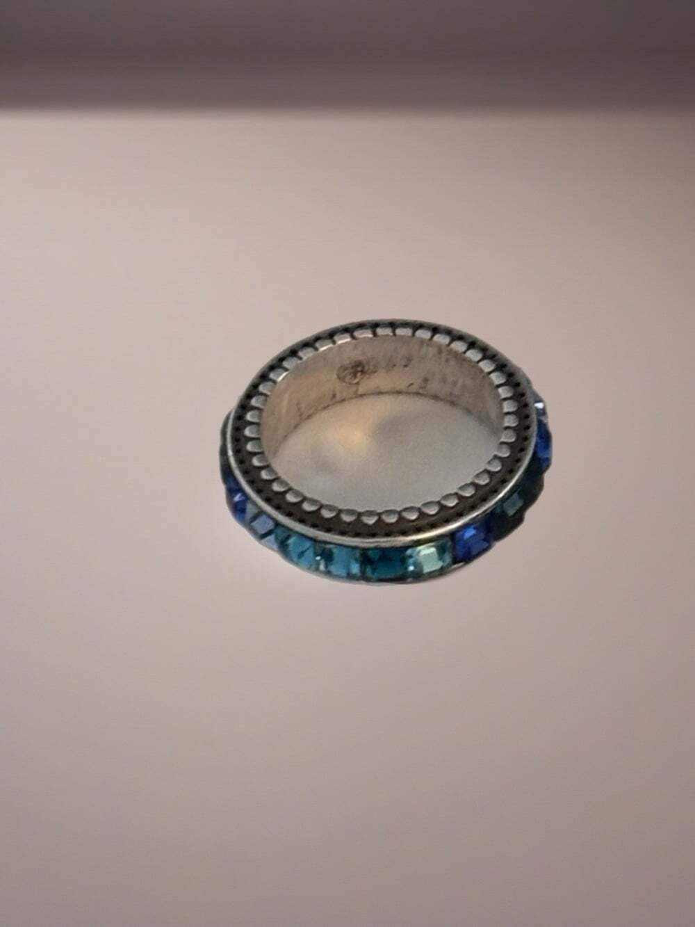 Brighton Blue Crystal Stackable Ring - Picture 3 of 6